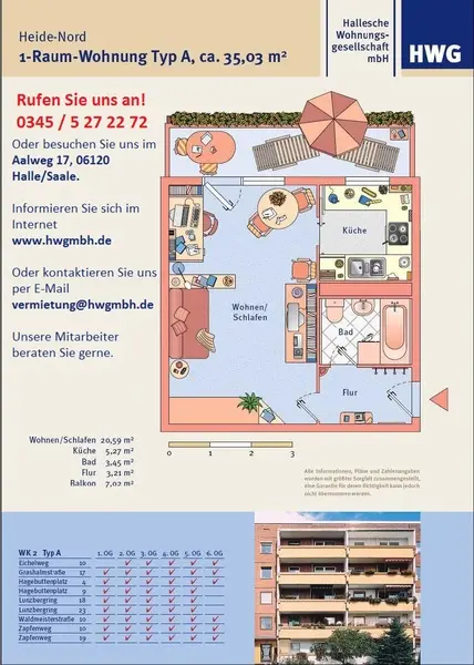 Studio mit 36 m² in Halle (Saale) – Bild 5
