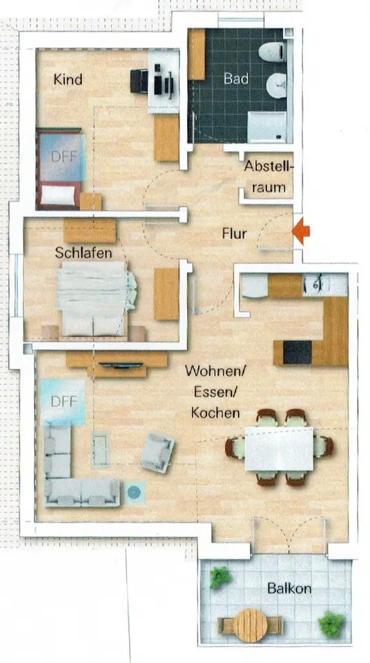 3 Zimmer Wohnung mit 70 m² in Cham – Bild 4