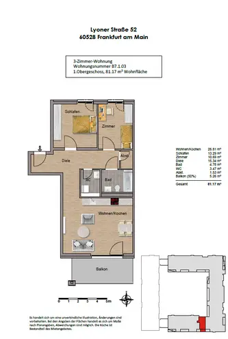 3 Zimmer Wohnung mit 81 m² in Frankfurt am Main – Bild 10