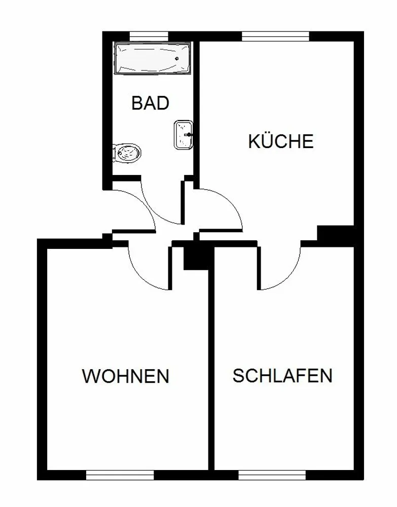 2 Zimmer Wohnung mit 47 m² in Ludwigshafen am Rhein – Bild 3