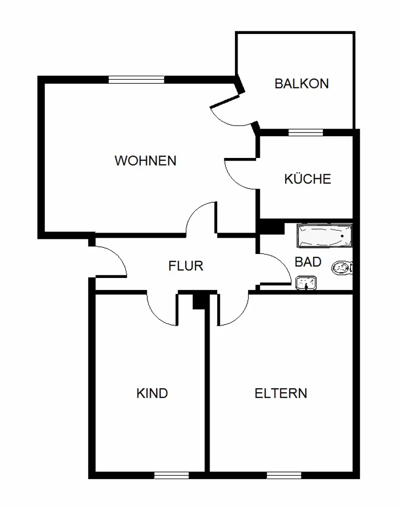 3 Zimmer Wohnung mit 58 m² in Gelsenkirchen – Bild 1