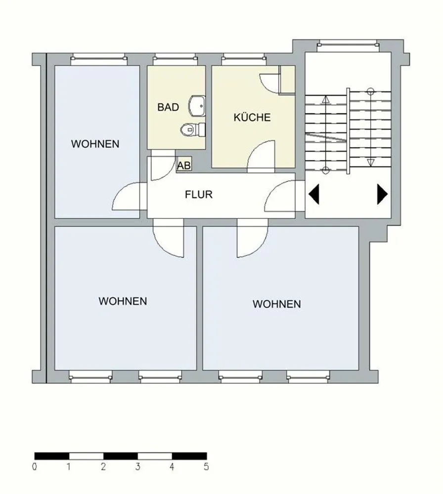 3 Zimmer Wohnung mit 65 m² in Neubrandenburg – Bild 2