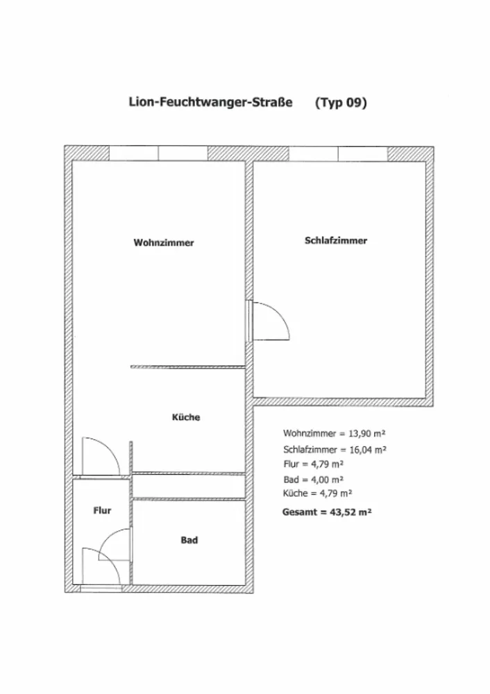 2 Zimmer Wohnung mit 44 m² in Stralsund – Bild 6