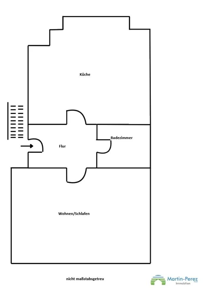 1 Zimmer Wohnung mit 37 m² in Hagen – Bild 2