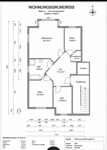 3 Zimmer Wohnung mit 92 m² in Oldenburg – Bild 2