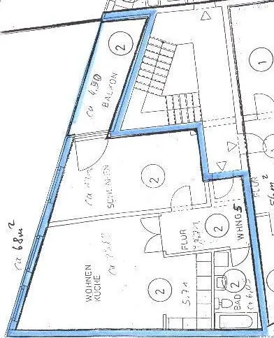 2 Zimmer Wohnung mit 68 m² in Nordhausen – Bild 3