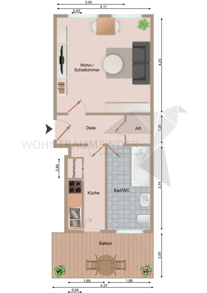 Studio mit 40 m² in Zwickau – Bild 8