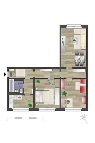 3 Zimmer Wohnung mit 73 m² in Chemnitz – Bild 2