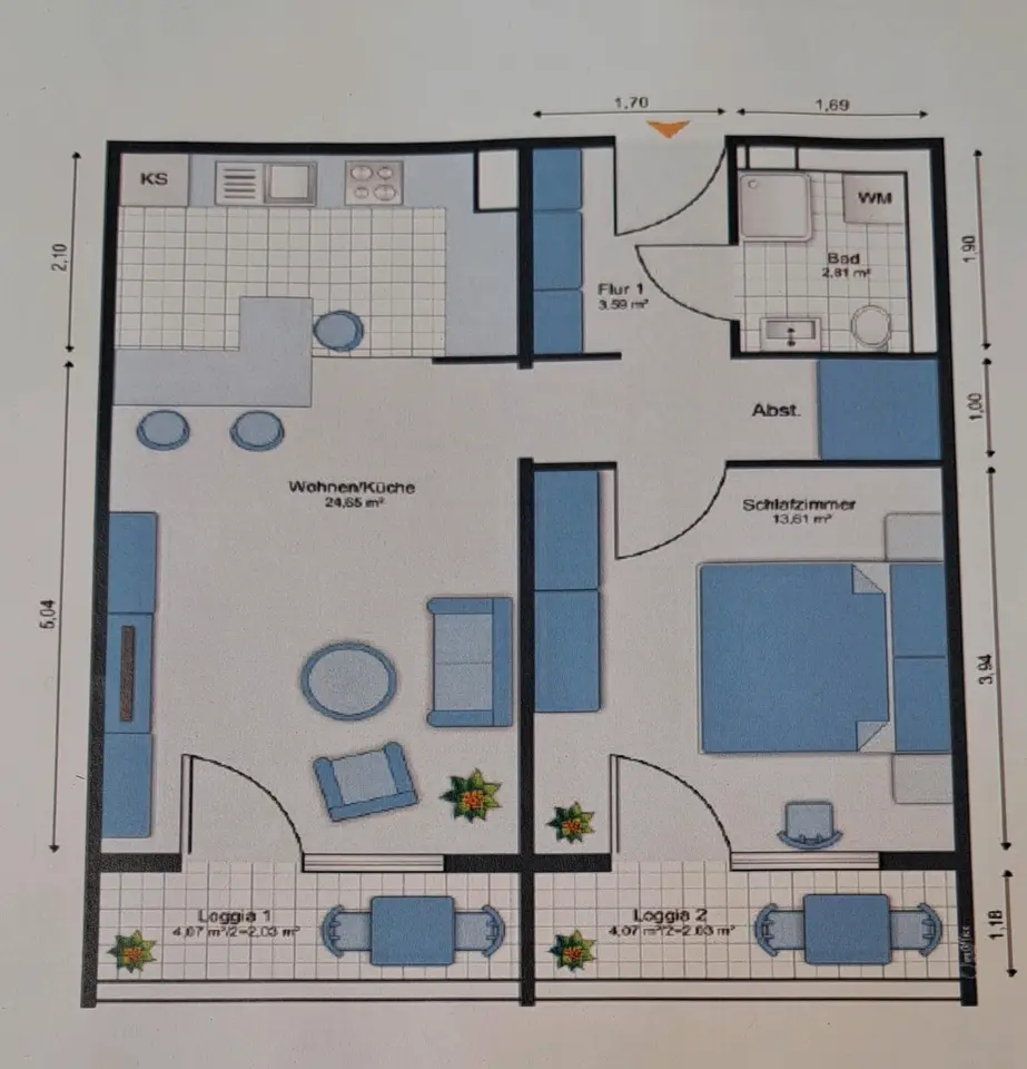 2 Zimmer Wohnung mit 52 m² in Schwerin – Bild 10
