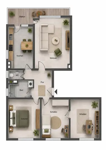 4 Zimmer Wohnung mit 93 m² in Krefeld – Bild 2