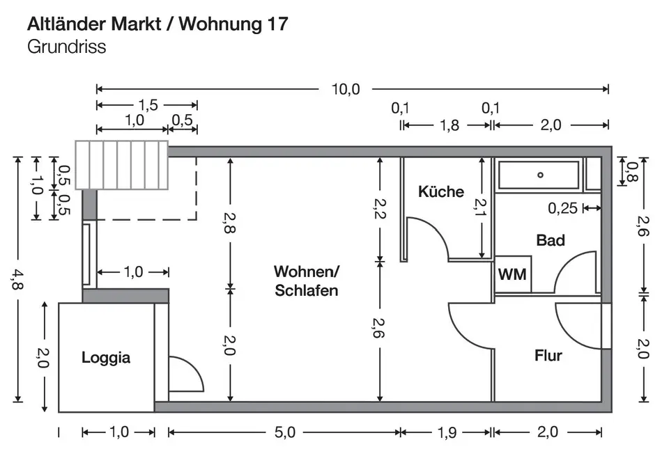 Studio mit 46 m² in Buxtehude – Bild 4