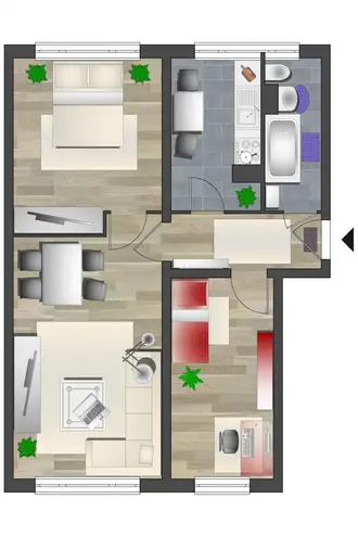 3 Zimmer Wohnung mit 58 m² in Chemnitz – Bild 5