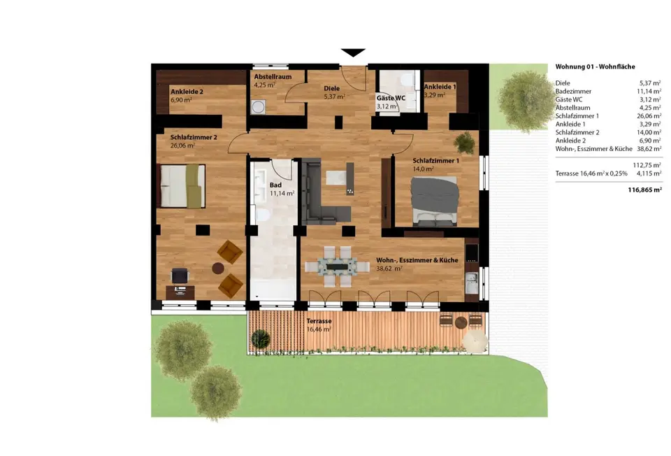 3 Zimmer Wohnung mit 117 m² in Neubrandenburg – Bild 4