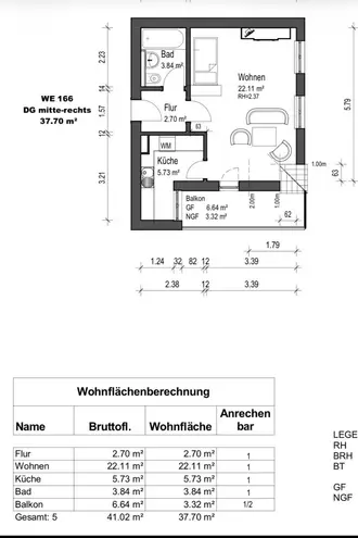 1 Zimmer Wohnung mit 38 m² in Leipzig – Bild 5