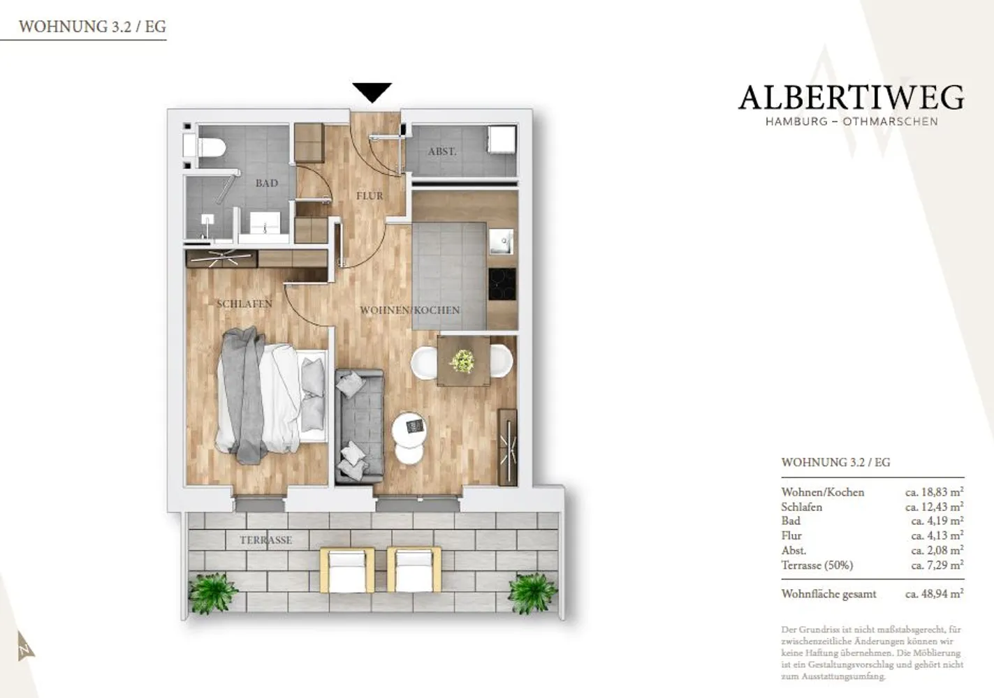 2 Zimmer Wohnung mit 49 m² in Hamburg – Bild 6