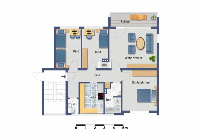 4 Zimmer Wohnung mit 80 m² in Köln – Bild 3