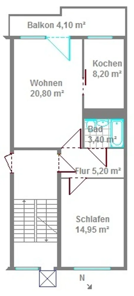 3 Zimmer Wohnung mit 70 m² in Bautzen – Bild 1