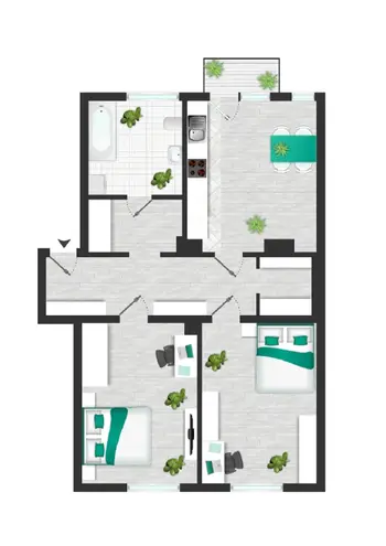 2 Zimmer Wohnung mit 66 m² in Dresden – Bild 2