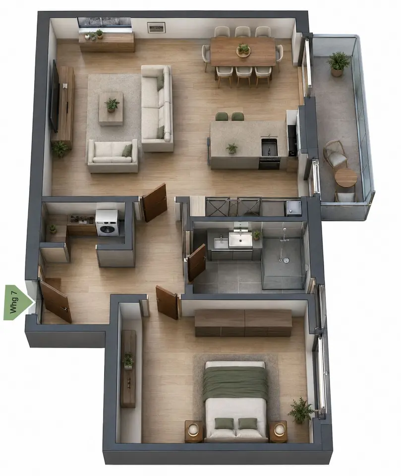 2 Zimmer Wohnung mit 63 m² in Borken – Bild 6