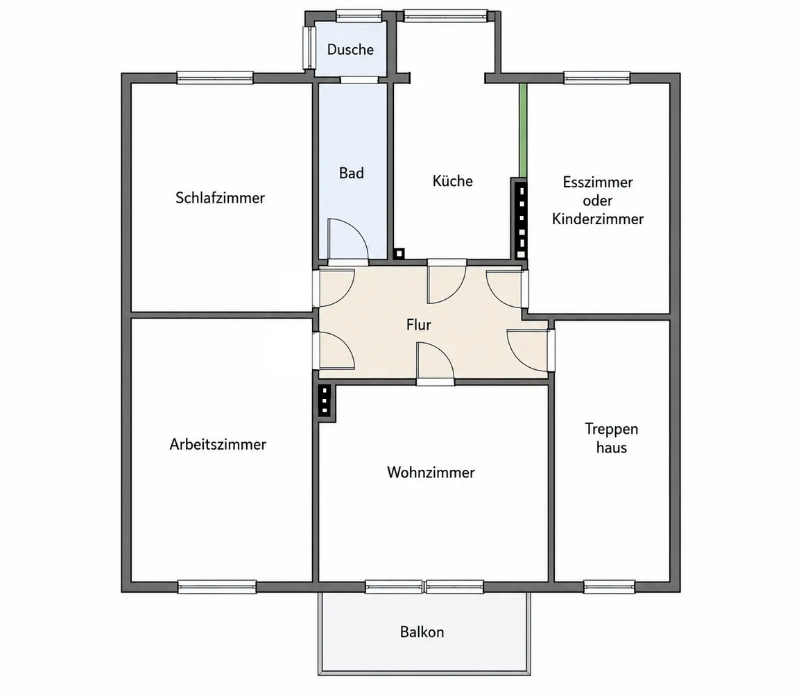 4 Zimmer Wohnung mit 116 m² in Erfurt – Bild 1