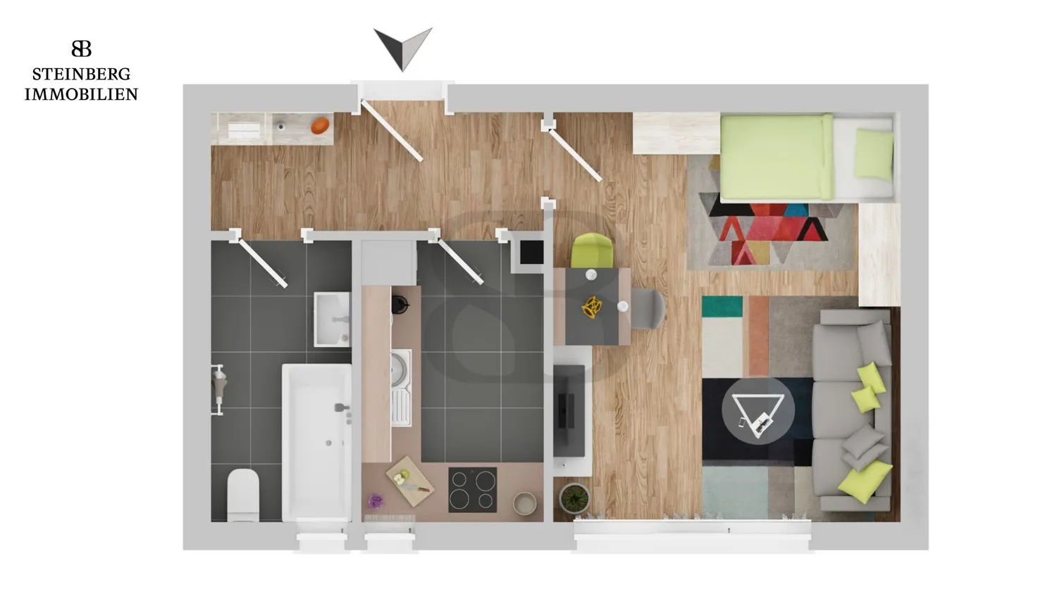 1 Zimmer Wohnung mit 32 m² in Darmstadt – Bild 8