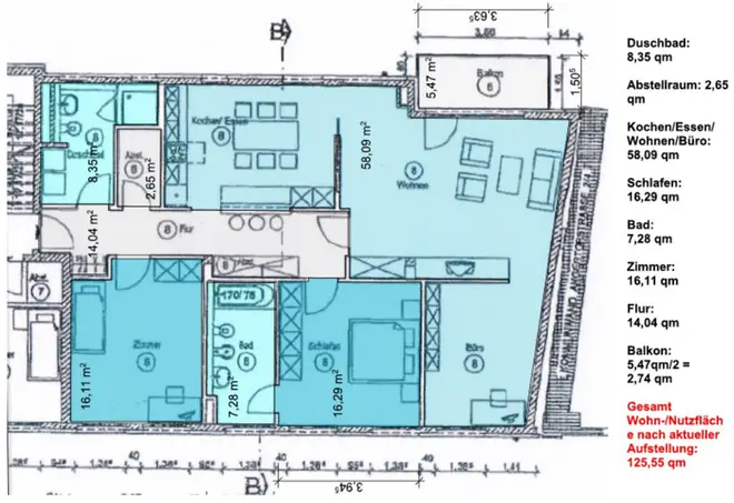 4 Zimmer Wohnung mit 126 m² in München – Bild 8