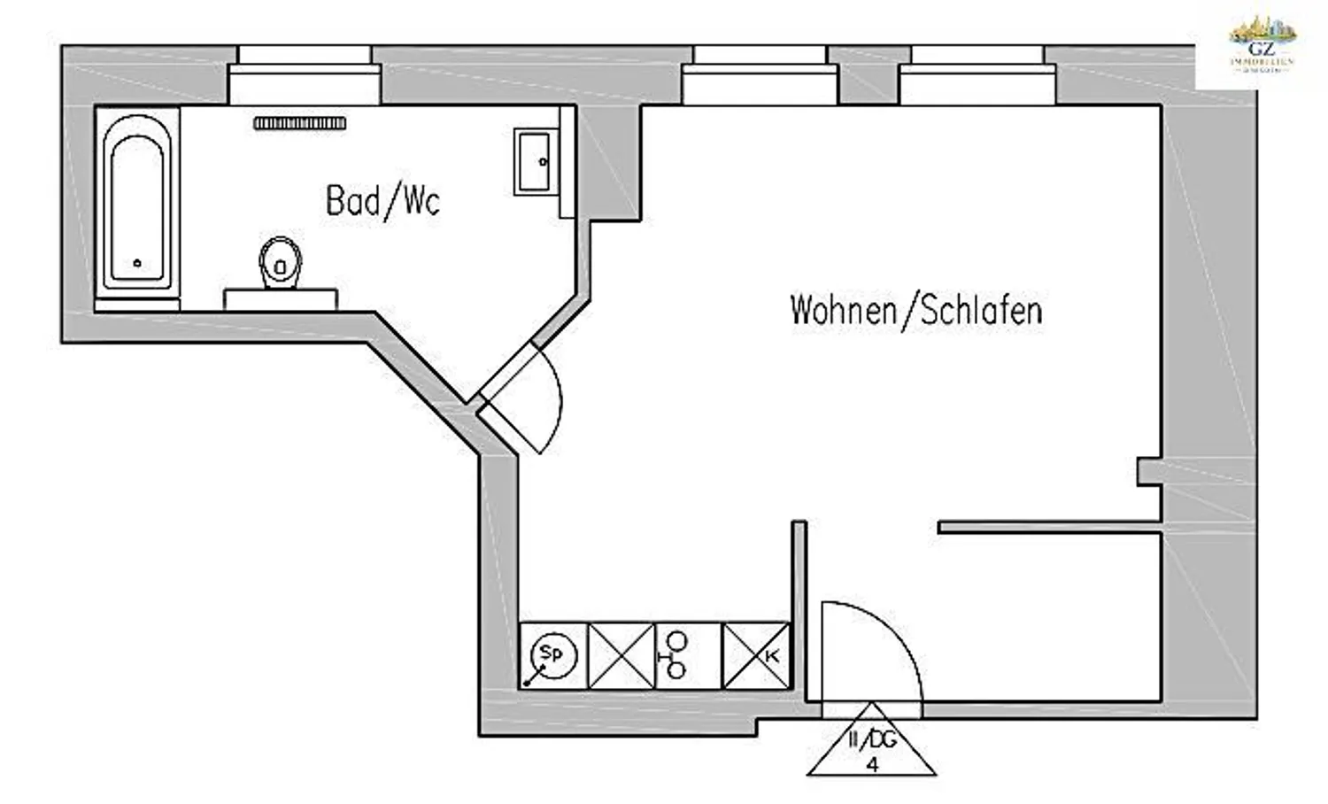 1 Zimmer Wohnung mit 37 m² in Dresden – Bild 2