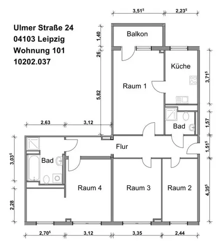 4 Zimmer Wohnung mit 100 m² in Leipzig – Bild 4
