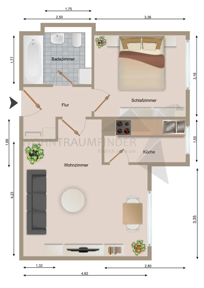 2 Zimmer Wohnung mit 42 m² in Zwickau – Bild 10