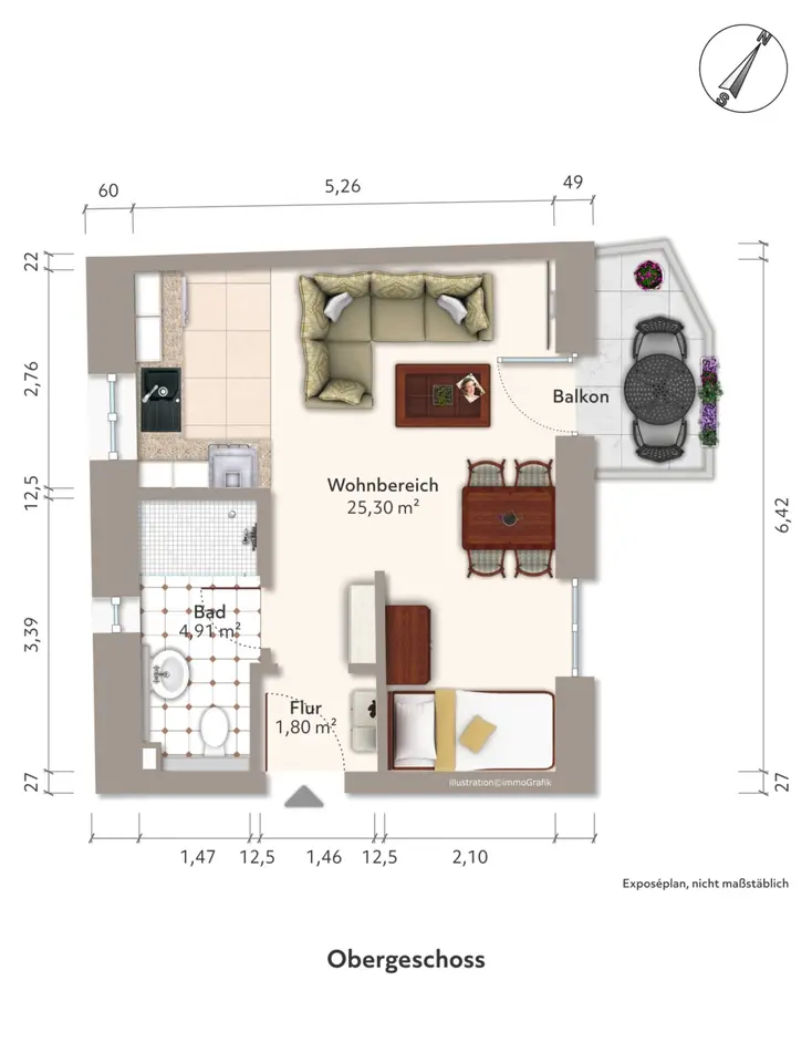 Studio mit 34 m² in Stendal – Bild 5
