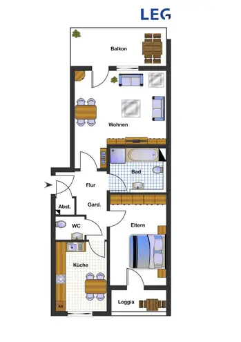 2 Zimmer Wohnung mit 65 m² in Aachen – Bild 2