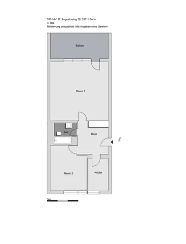 2 Zimmer Wohnung mit 74 m² in Bonn – Bild 3