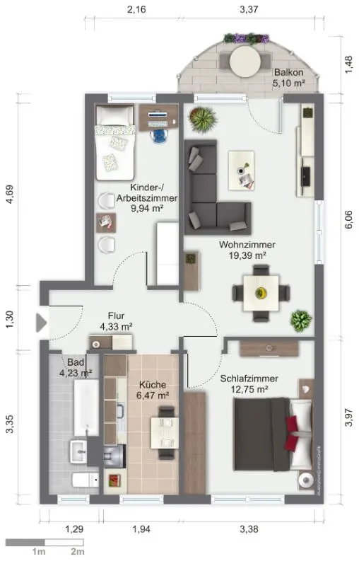 3 Zimmer Wohnung mit 58 m² in Görlitz – Bild 4
