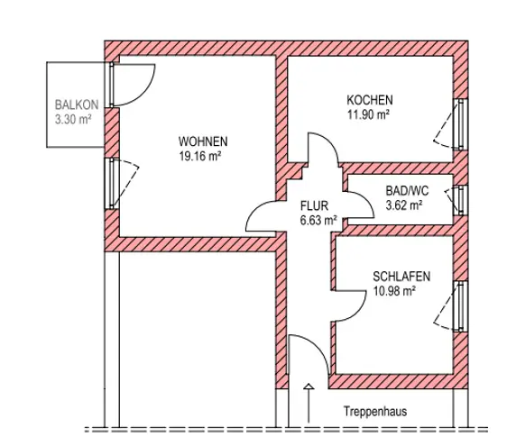 2 Zimmer Wohnung mit 53 m² in Ingolstadt – Bild 2