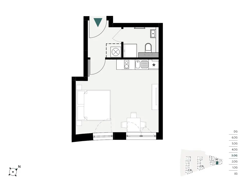 2 Zimmer Wohnung mit 27 m² in Crailsheim – Bild 9