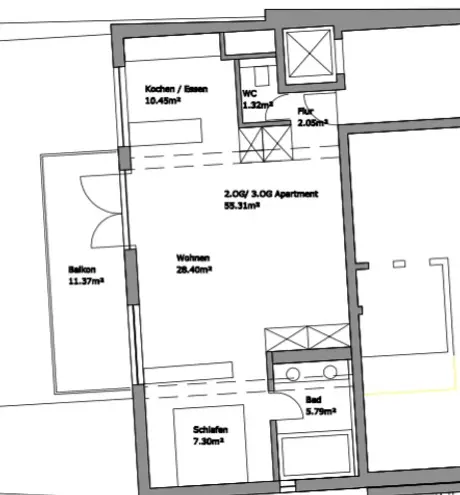 1 Zimmer Wohnung mit 55 m² in Stuttgart – Bild 7