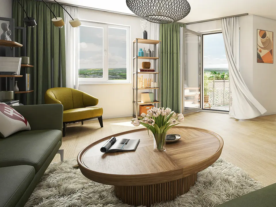 3 Zimmer Wohnung mit 76 m² in Erfurt – Bild 1