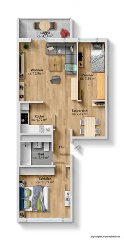 3 Zimmer Wohnung mit 56 m² in Chemnitz – Bild 10