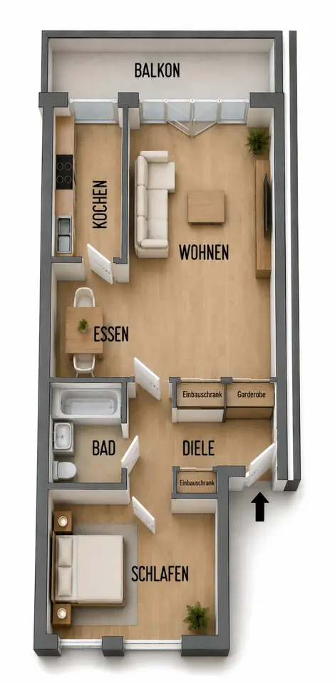 2 Zimmer Wohnung mit 63 m² in Osnabrück – Bild 9