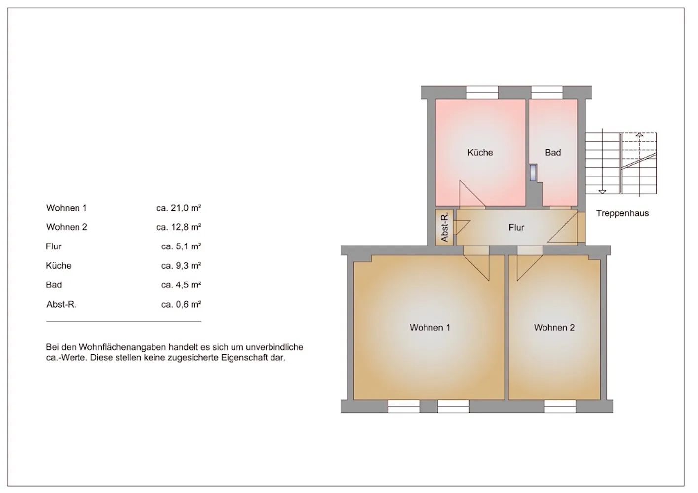 2 Zimmer Wohnung mit 51 m² in Frankfurt (Oder) – Bild 2