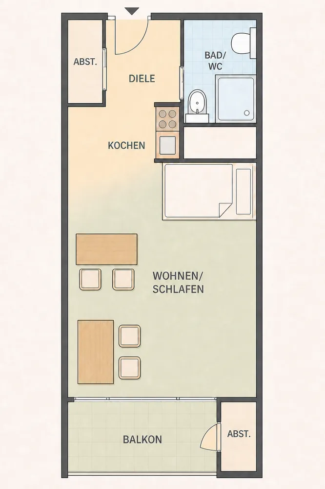 1 Zimmer Wohnung mit 34 m² in Göttingen – Bild 3