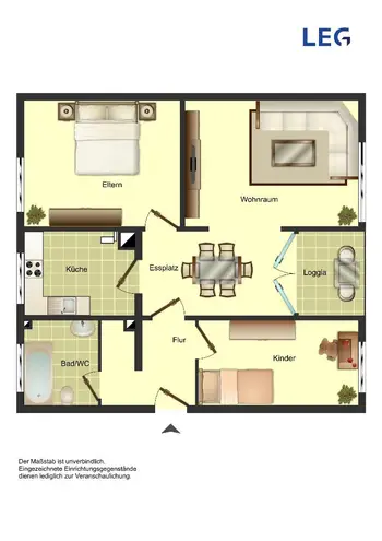 3 Zimmer Wohnung mit 69 m² in Wuppertal – Bild 2
