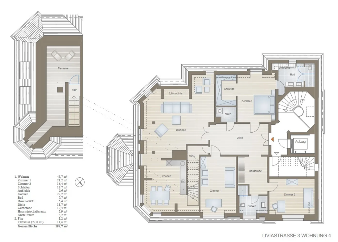 4 Zimmer Wohnung mit 195 m² in Leipzig – Bild 2