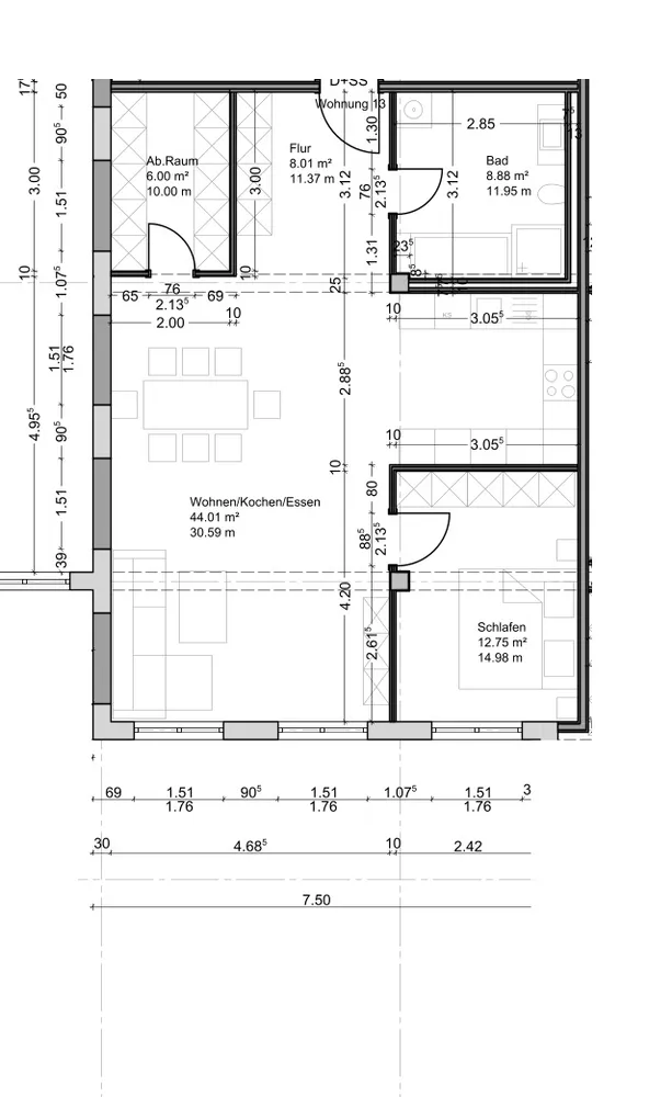3 Zimmer Wohnung mit 80 m² in Dessau-Roßlau – Bild 8