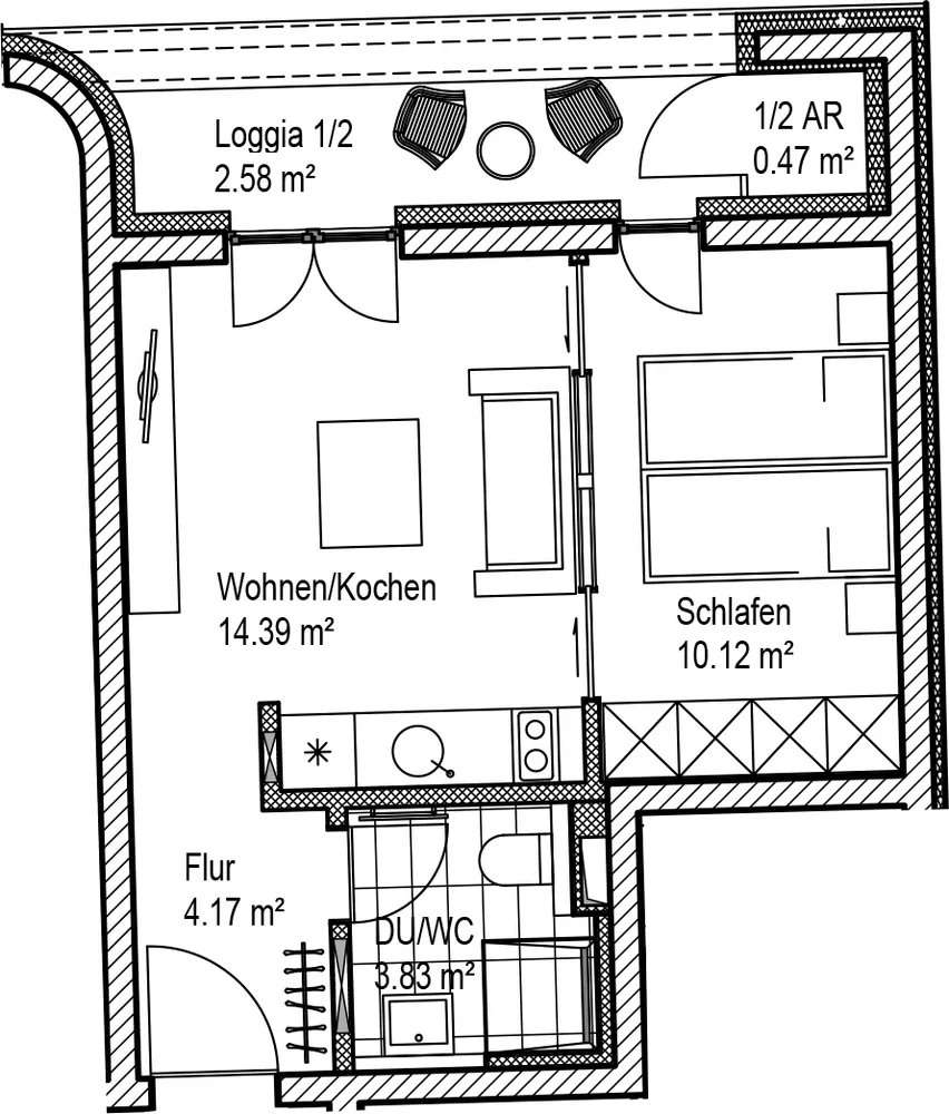 3 Zimmer Wohnung mit 35 m² in Leipzig – Bild 7