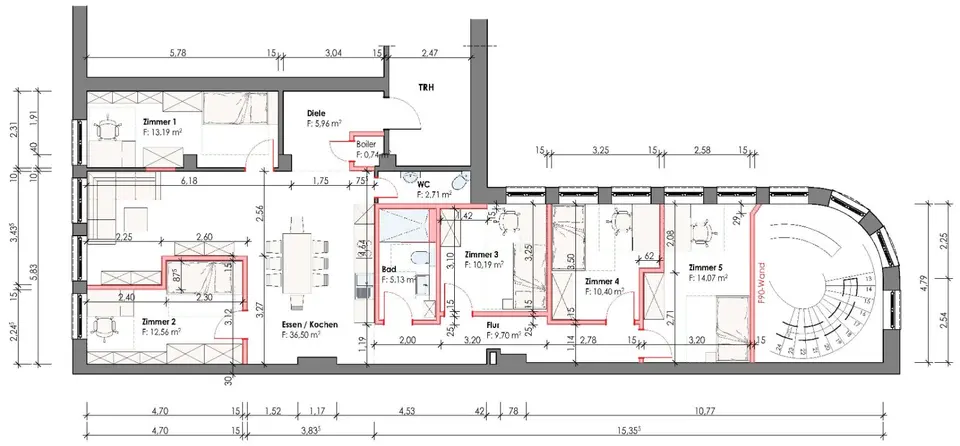 6 Zimmer Wohnung mit 120 m² in Bayreuth – Bild 4