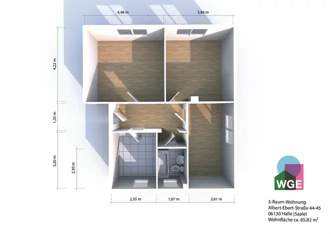 3 Zimmer Wohnung mit 66 m² in Halle (Saale) – Bild 7