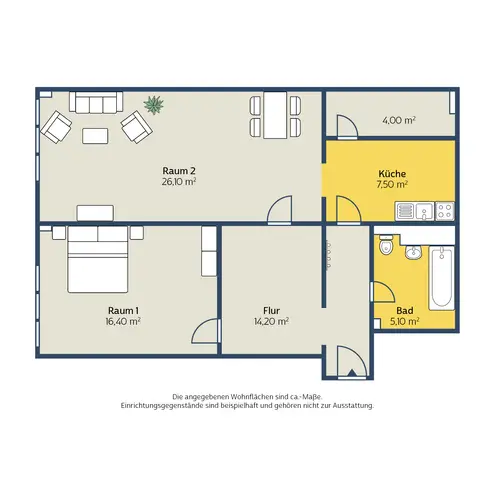 2 Zimmer Wohnung mit 73 m² in Leipzig – Bild 2