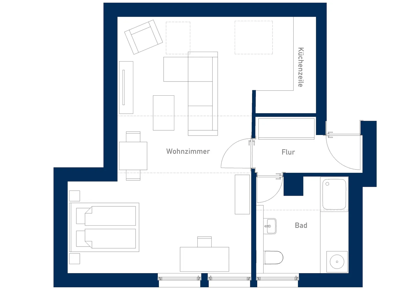 1 Zimmer Wohnung mit 43 m² in Krefeld – Bild 11