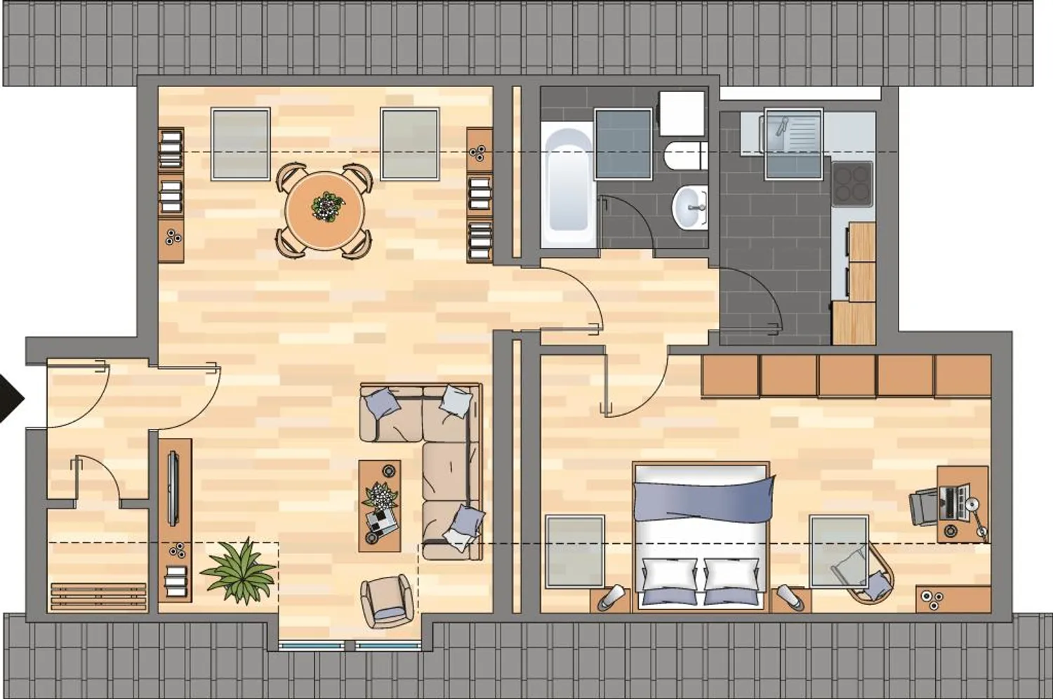 2 Zimmer Wohnung mit 60 m² in Herne – Bild 2